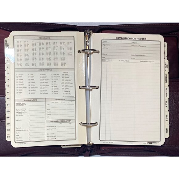 VTG Time Systems Organizer 1994 USA Calendar Zip Close Activity Information Mana - Picture 15 of 16